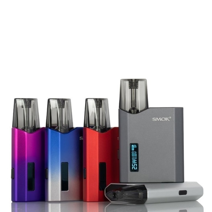 Smok Nfix Mate Pod Mod çeşitleri, ekranlı gri model ve renkli versiyonlar.