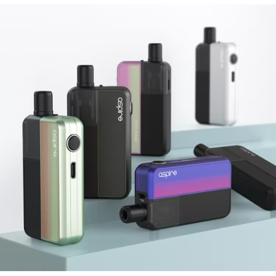 Aspire Flexus Blok Pod Mod çeşitleri: Yeşil, Mavi ve Siyah renk seçenekleri.