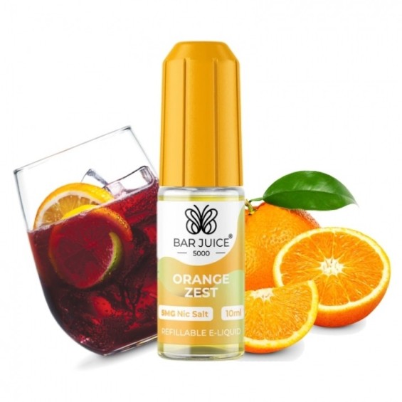 Bar Juice Orange Zest Salt Likit 5mg Nic Salt 10ml E-Likit şişesi.