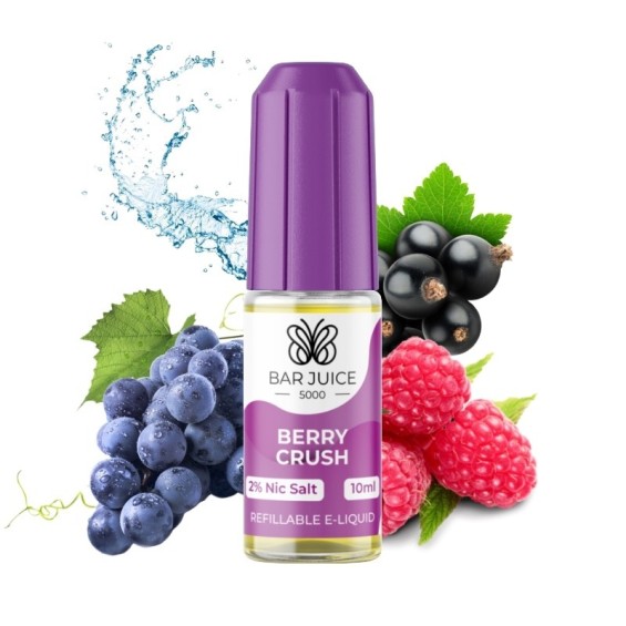 Bar Juice Berry Crush Salt Likit, üzüm, ahududu, frenk üzümü.