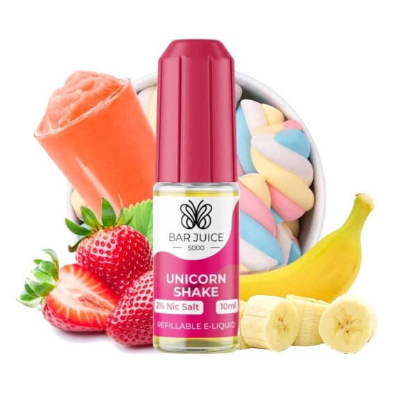 Bar Juice Unicorn Shake Salt Likit 10ml çilek muz marshmallow aromalı.