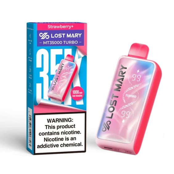 Lost Mary MT35000 Turbo Şarj Edilebilir Tek Kullanımlık Çilek Aromalı Elektronik Sigara
