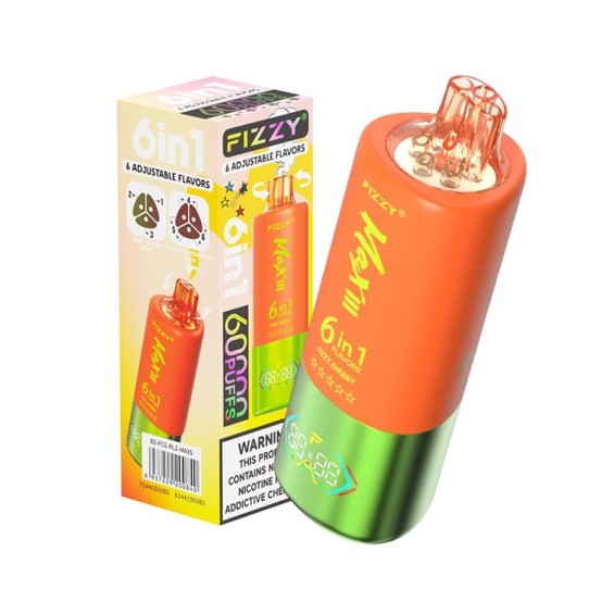 Fizzy MaxIII 6in1 60000 Puffs Turuncu Yeşil Kullan At