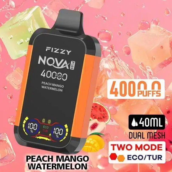 Fizzy Nova Plus 40000 Puff Şeftali Mango Karpuz kullan at vape