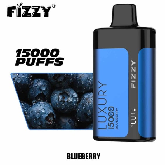 Fizzy Luxury 15000 Puffs Mavi Ahududu Tek Kullanımlık E-Sigara