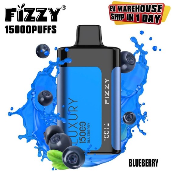 Fizzy Luxury 15000 Puff Mavi Ahududu Tek Kullanımlık Elektronik Sigara