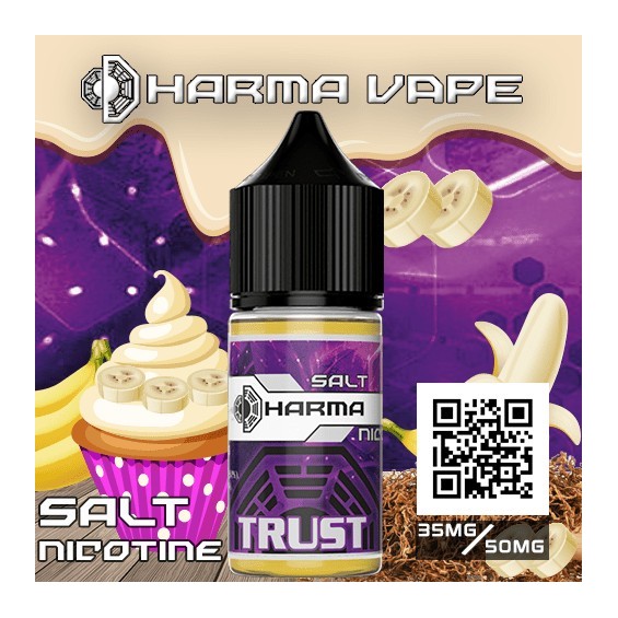 Dharma Trust Salt Likit Muzlu Krema Temalı Mor Şişe Salt Nicotine 35mg 50mg