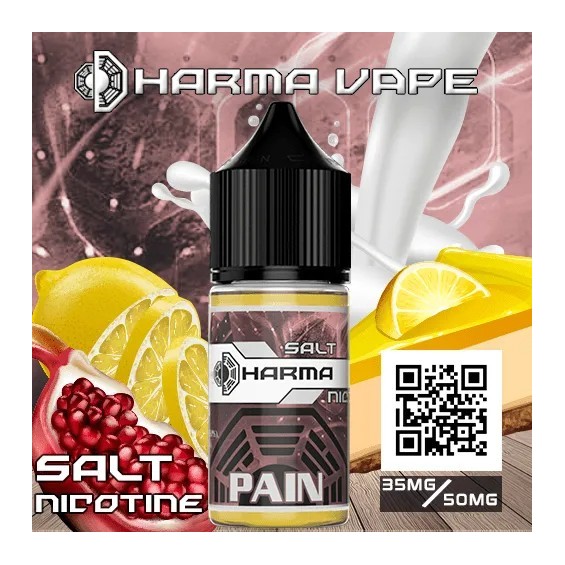 Dharma Pain Salt Likit: Limon, Nar ve Kremalı Tatlı Aromalı Salt Nikotin