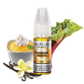 Elfliq Rhubarb Snoow Salt Likit 10ml, Kremalı Muhallebi ve Vanilya Aromalı