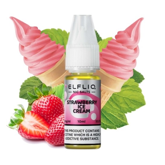 Elfliq Strawberry Ice Cream Salt Likit | Elfliq Elfliq Likit