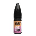 Riot Tropical Punch Salt Likit 20MG - Siyah kapaklı, turuncu/pembe etiketli.