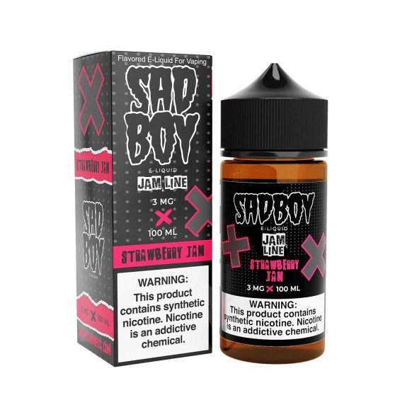 Sadboy Jam Line Çilekli E Likit 100ML Kutu ve Şişe