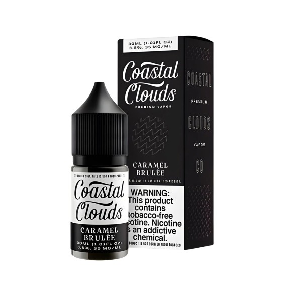 Coastal Clouds Caramel Brulee Salt Likit 30ml (Siyah Beyaz Paket)
