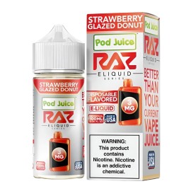 Pod Juice RAZ Strawberry Glazed Donut E Likit 100ML 3MG