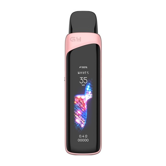 Uwell Caliburn G4 Pro Pod Mod pembe renkli, 35W ekranlı elektronik sigara.