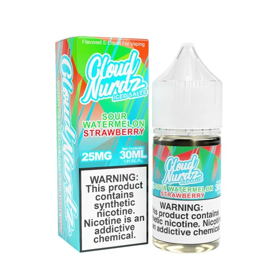 Cloud Nurdz Sour Watermelon Strawberry Iced Salt Likit | Cloud