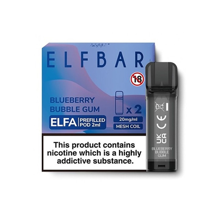 Elf Bar Elfa Blueberry Bubble Gum 2ml Prefilled Pod Kartuş