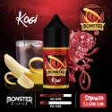 Monster Kogi E-Likit Şişesi Muz ve Kola Aromalı E-Juice Sunumu