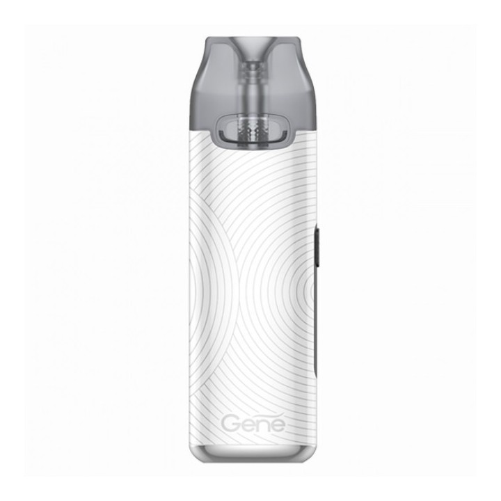 Voopoo V.THRU Pro Pod Mod beyaz desenli, kompakt elektronik sigara cihazı.