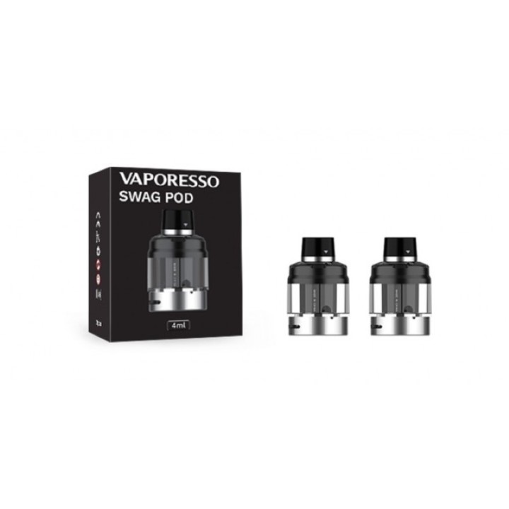 Vaporesso Swag PX80 Kartuş yedek tankı 4ml siyah gümüş