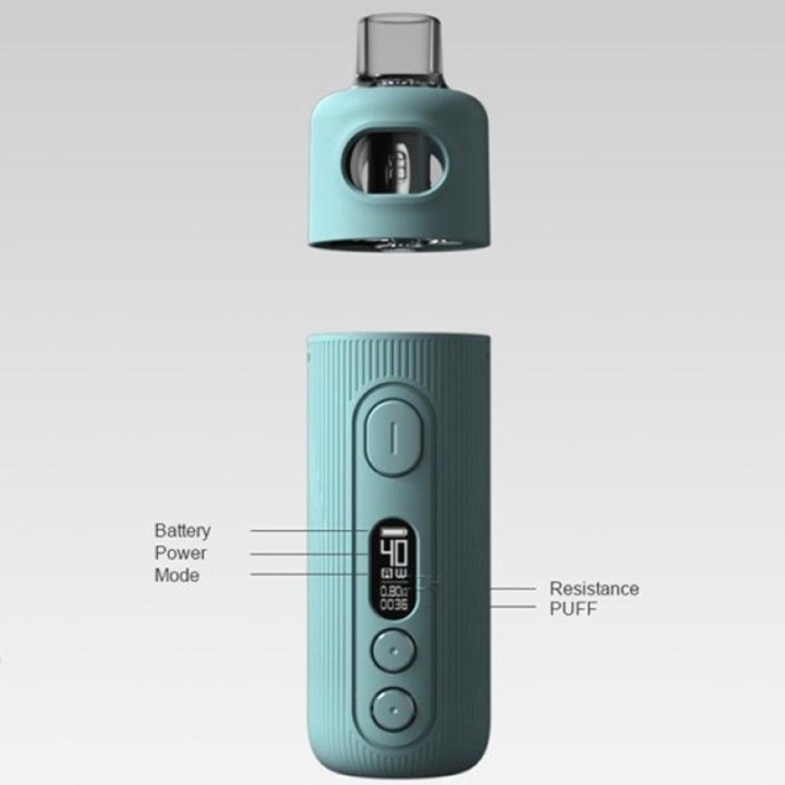 Voopoo Seal Pod Mod açık mavi, dijital ekranlı, kompakt elektronik sigara