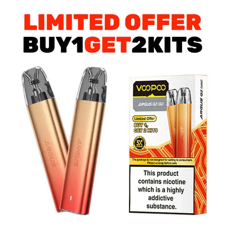 Voopoo Argus G2 Mini 2li (2 Al 1 Öde) Kırmızı-Altın Vape Seti