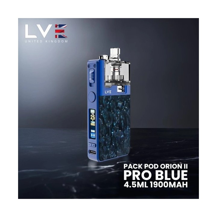 LVE Orion II Pro Blue Pod Kit RBA 1900mAh Elektronik Sigara