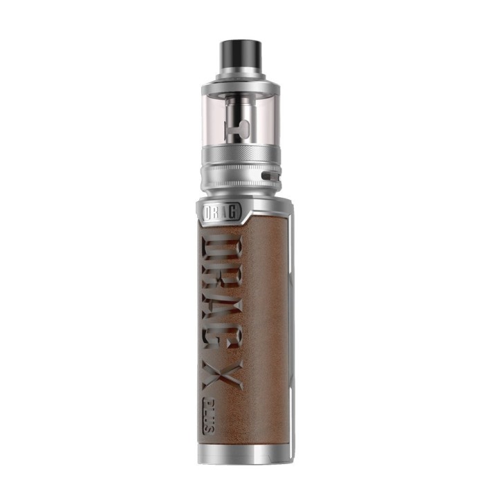 Voopoo Drag X Plus Pro Pod Mod kahverengi deri kaplama elektronik sigara